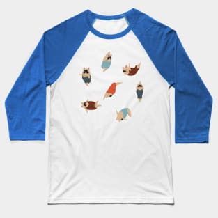 Frenchie Swimmer Baseball T-Shirt